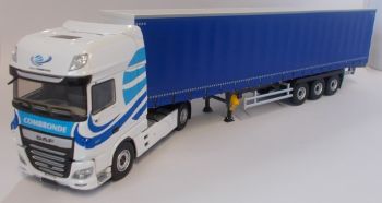 ELI116841 - DAF XF MY 2017 Super Space Cab 530 4x2 et remorque Tautliner Transports COMBRONDE