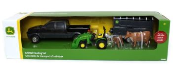 ERT37656 - Pick-up avec bétaillère micro-tracteur JOHN DEERE et 2 Vaches
