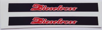 FM19702 - Lot de 2 autocollants pare-brise "DIESELROSS"