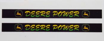 FM19710 - Lot de 2 autocollants pare-brise "DEERE POWER"