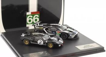 IXO-SP-FGT-43002-SET - FORD GT #66 2019 et FORD GT40 #2 1966 des 24h du Mans