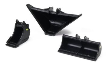 Set de 3 Godets BMC - d'exclavation ,de nivellement et trapézoïdal sans ailes