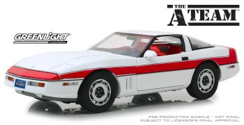 GREEN13532 - CHEVROLET Corvette C4 1984 The A-Team de la série tv l'Agence Tous Risques 1983-1987