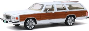 GREEN19067 - MERCURY Grand marquis Colony Park 1989 break familial blanc et bois
