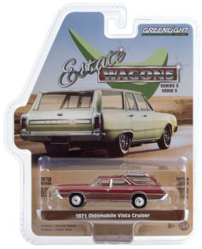 GREEN29990-D - OLDSMOBILE Vista Cruiser break 1971 rouge vendue sous blister