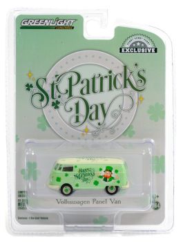 GREEN30252 - VOLKSWAGEN T2 Panel Van Happy St Patrick's Day Série St Patrick's Day vendue sous blister