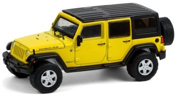 GREEN35190-E - JEEP Wrangler double cabine 2008 jaune hardtop fermé All-Terrain vendue sous blister