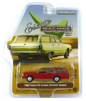 GREEN36010-F - FORD LTD Crown Voctoria Wagon break 1989 rouge métallisée série Estate Wagons vendue sous blister