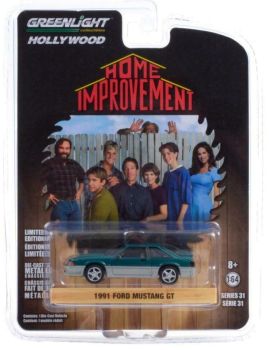 GREEN44910-C - FORD Mustang GT 1991 verte et grise de la série américaine Home Improvement vendue sous blister