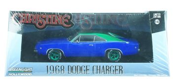 GREEN86531VERTE - DODGE Charger 1968 bleue toit et jantes vertes de Dennis Guilder du film Christine Version Green Metal