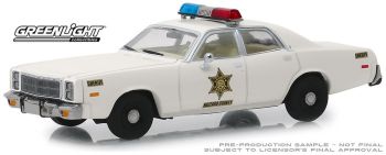 GREEN86558 - PLYMOUTH Fury 1977 blanche de Shérif Fais Moi Peur