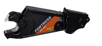 GF118-2-B - Cisaille à ferraille FORTRESS FS45-R Noir avec support de flèche pour pelle de 25 Tonnes