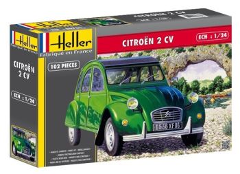 HER80765 - CITROEN 2CV maquette à construire et à peindre peinture et colle non fournies
