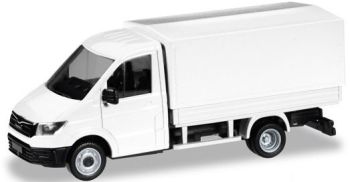 HER013451 - MAN TGE plateau bâché blanc en kit à assembler