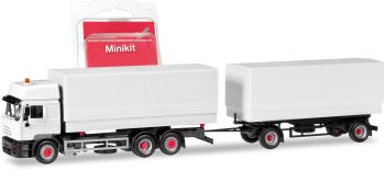 HER013505 - STEYR F 2000 porteur baché 6x2 et remorque 2 essieux en kit à assembler