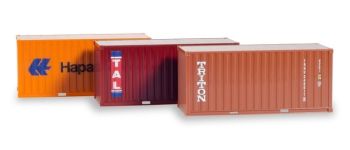 HER076432-003 - 3 Containers 20 Pieds HAPAG-LLOYD/TAL/TRITON