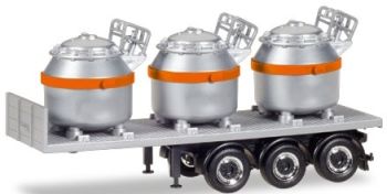 HER076838 - Semi plateau 3 essieux avec 3 cuves