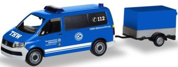 HER093668 - VOLKSWAGEN T6 THW avec remorque bâchée 1 essieu