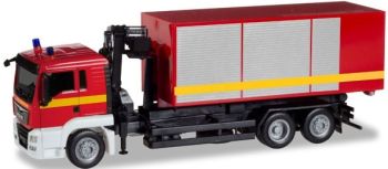 HER093705 - MAN TGS L 6x2 pompier avec grue et caisse déposable