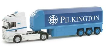 HER156899 - SCANIA R 09 4x2 avec semi remorque porte-verre 3 Essieux - PILKINGTON