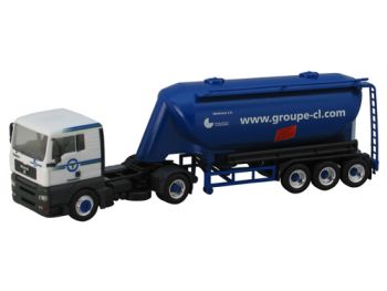 HER1585 - MAN TGA 4x2 avec semi-citerne à ciment 3 Essieux - GROUPE CL