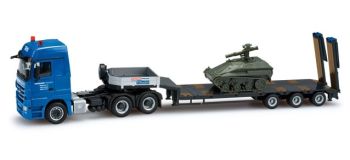 HER159289 - MERCEDES Actros LH08 6x4 avec remorque porte engins 3 Essieux + Tank - HEGMANN