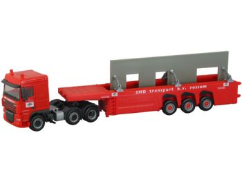 HER1738 - DAF XF 105 SC 6x4 avec semi-remorque transport 3 Essieux - SMD Trans