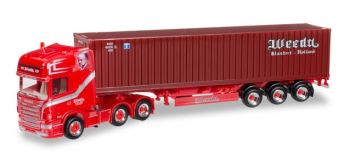 HER304191 - SCANIA R09 6x4 avec semi-porte container et container 40Pieds - WEEDA / WEC LINES