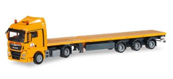 HER304627 - MAN TGX XLX Euro 6 4x2 avec semi-plateau 3 Essieux - MAX BOGL