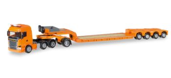 HER306515 - SCANIA R HL 6x4 avec 1 dolly 1 essieux et semi surbaissée 4 essieux NOOTEBOOM