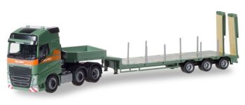 HER308236 - VOLVO FH GL 6x2 avec remorque porte engin extensible 3 Essieux MAX WILD
