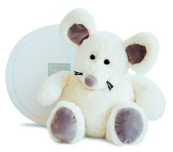 HO2571 - Peluche souris Boulidoux - beige - 20 cm