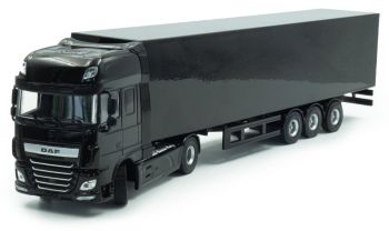 HOL076000 - DAF XF 106 NOIR Super Space Cab 4x2 et remorque caisse rigide