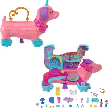 MATHKV52 - La fête du chiot avec figurines et accessoires Polly Pocket