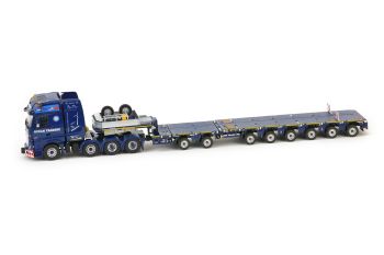 IMC31-0016 - MERCEDES Actros 8x4 Ocean Traders avec semi surbaissée extensible 2+6 essieux NOOTEBOOM
