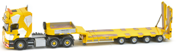 IMC32-0002 - SCANIA R4 Topline 6x4 avec remorque porte engin 4 essieux GOLDHOFER