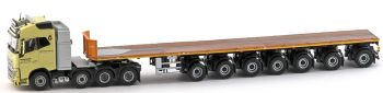 IMC32-0024 - VOLVO FH04 Globetrotter 8x4 VERSCHOOR avec semi plateau à ballast NOOTEBOOM 7 essieux