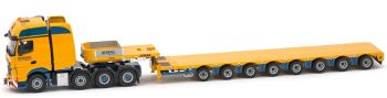 IMC33-0092 - MERCEDES BENZ Actros Gigaspace 8x4 DEMAG avec semi plateau surbaissé 8 essieux NOOTEBOOM