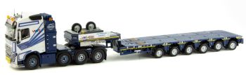 IMC33-0102 - VOLVO FH04 Globetrotter 8x4 et remorque surbaissée extensible NOOTEBOOM MCO-PX Transport VAN WIJGERDEN