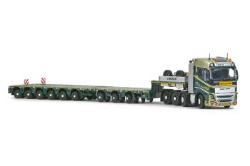IMC31-0064 - VOLVO FH04 Globertroter 8x4 transport Bolk avec semi surbaissée extensible 3+6 essieux NOOTEBOOM
