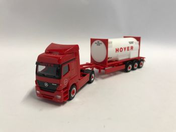 HERHOYER - MERCEDES Actros 4x2 avec remorque porte container HOYER
