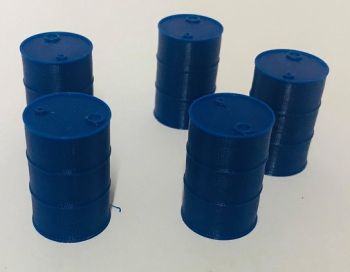 5 x Fût 220L Bleu - En Miniature