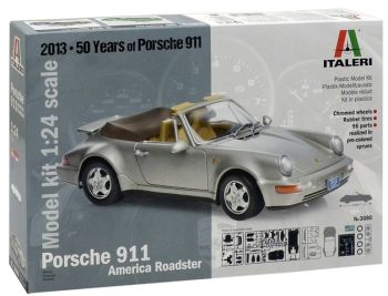 ITA3680 - PORSCHE 911 cabriolet American Roadster 50 years of PORSCHE 911 maquette à monter et à peindre