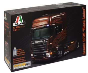 ITA3897 - SCANIA R730 V8 4x2 Show Trucks Black Amber maquette à monter et à peindre