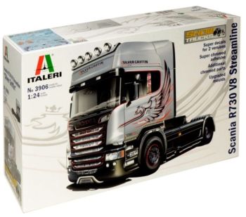 ITA3906 - SCANIA R730 Streamline V8 4x2 Silver Griffin maquette à monter et à peindre