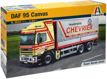 ITA3914 - DAF 95 porteur bâché Transports Chevrier maquette à monter et à peindre