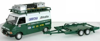 IXO18RMC027WX - FIAT 242 avec remorque plateau assistance rally Alitalia Rally Team 1979