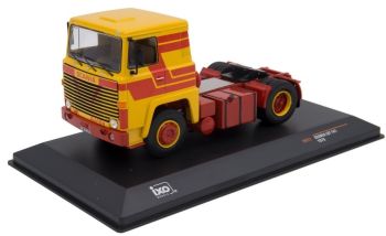 IXOTR075 - SCANIA LBT 141 1976 4x2 jaune et rouge chassis rouge