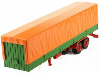 IXOTRL002 - Remorque bâchée à ridelles orange et verte