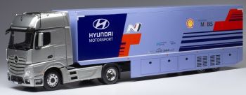 IXOTTR019 - MERCEDES BENZ Actros MP4 1951 4x2 et remorque Team HYUNDAI WRC